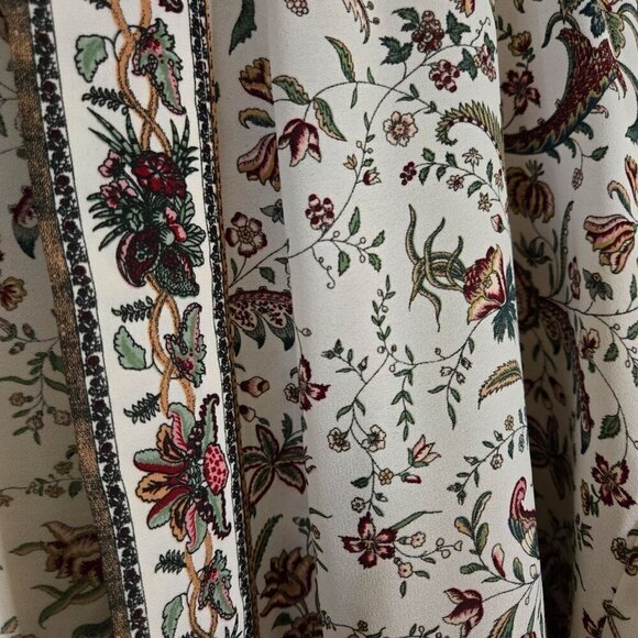 Max Studio Cream Floral Open Front Kimono Size M - Picture 4 of 8